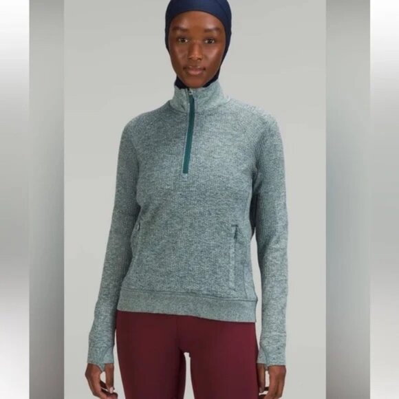 Lululemon Engineered Warmth Merino Wool 1/2 Half Zip NWT Size 6 - Picture 1 of 4